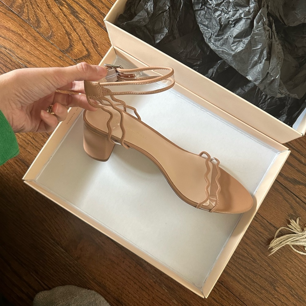 Loeffler Randal Leather Emi PVC block heels - never worn